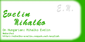 evelin mihalko business card